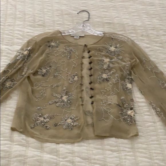 A 100 % silk beaded jacket - Picture 3 of 4